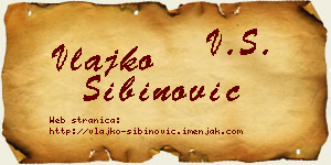 Vlajko Sibinović vizit kartica